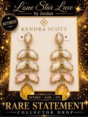 Kendra Scott RETIRED Statement| Rare Tiered Multi-Stone Gold | HTF Collector